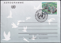 UNO WIEN 1992 Mi-Nr. LF 5 Ganzsache Luftpostfaltbrief Gestempelt EST - Cartas & Documentos