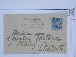 BG20 FRANCE BELLE CARTE  LETTRE ENTIER 1899 ANGOULEME A CHALAIS + +AFFRANCH. INTERESSANT - Otros & Sin Clasificación