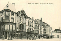 Bar Sur Aube * La Rue Nationale * Commerces Magasins VERPY Et GABEUR , J. ODELIN - Bar-sur-Aube