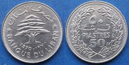 LEBANON - 50 Piastres 1970 KM# 28.1 Independent Republic - Edelweiss Coins - Liban