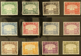 1937 Dhow Set, SG 1/12, Lightly Hinged Mint. Cat. Â£1200. (12 Stamps) - Aden (1854-1963)