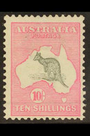 1913 10s Grey And Pink Kangaroo, First Watermark, SG 14, Very Fine Mint. - Sonstige & Ohne Zuordnung