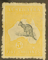 1915 5s Grey And Yellow Kangaroo, Second Watermark, SG 30, Fine Mint With Usual 'fluffy' Perfs. Cat. Â£1000. - Sonstige & Ohne Zuordnung