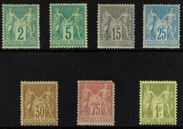 1876 Peace And Commerce Type II ('N' Under 'U') 2c Green, 5c Bluish Green, 15c Grey-lilac, 25c Ultramarine, 30c Yellow-  - Altri & Non Classificati