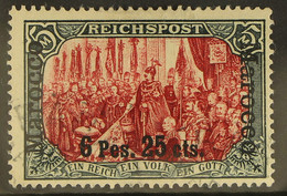 GERMAN P.O.'s IN MOROCCO 1900 6.25p On 5m Lake & Black Overprint Type I And Stamp Type I, Without Hand-painted Borders ( - Altri & Non Classificati