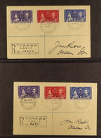 1937 CORONATION COVERS Bearing A TARAWA Registration Cachet, With 'POST OFFICE/ ABAIANG', POST OFFICE/ LITTLE MAKIN' Or  - Gilbert- Und Ellice-Inseln (...-1979)