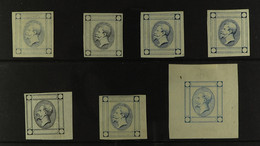 1863 15c Blue 'Matraire' (as Sass 12, SG 6), Plate Proofs Of The Frame And Central Vignette Of Victor Emmanuel II, Witho - Ohne Zuordnung