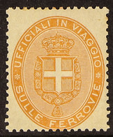 1896 ARMS OF SAVOY PROOF Without Value, Printed In Orange, Inscribed 'Ufficiale In Viaggio Sulle Ferrovie' (similar To T - Ohne Zuordnung