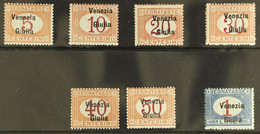 VENEZIA GIULIA POSTAGE DUES 1918 Set, Sass S4, Never Hinged Mint. Cat Sass. â‚¬2500. (7 Stamps) - Ohne Zuordnung