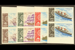 1971 SHIPS Air Set, Yvert 123/26, IMPERF PAIRS, Never Hinged Mint. (4 Pairs) - Mali (1959-...)