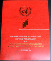 UNO GENF 1994 Souvenir Folder - Souvenir Philatelique La Population Et Le Developpement 1994 Le Caire Ägypten - Covers & Documents