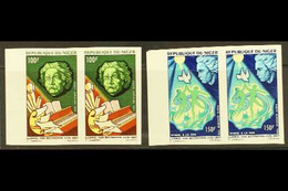 1970 BEETHOVEN Air Set, As Yvert 143/44, Imperf Pairs, Never Hinged Mint. (4) - Other & Unclassified