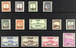 OFFICIALS 1948-54 Pictorial Overprinted Set, SG O14/O26, Fine Mint (13 Stamps) - Pakistan
