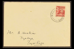 1930 (9 Jun) Envelope To Pago Pago, Bearing 1921 1d Hut Stamp Tied 'MALUA' Cds With Apia Transit Cds Of 10 Jun On Revers - Samoa (Staat)