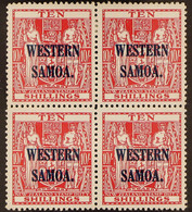 1935-42 10s Pale Carmine-lake Postal Fiscal, SG 194b, Mint Block Of Four, Some Faint Tone Spots To Gum. Cat Â£600 (4) - Samoa (Staat)