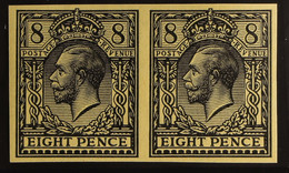 1913 8d Black / Yellow IMPERFORATE IMPRIMATUR PAIR (SG 390 Variety), Never Hinged Mint, Each With 'NPM Imprimature' Hand - Non Classificati