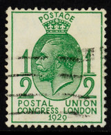 1929 Â½d Green PUC, Showing 'CO' Of Congress Joined, SG Spec. Ncom5d, Neat Part Machine Cancel. Unpriced. - Non Classificati