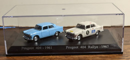 Coffret Voitures Peugeot 404 De 1961 + Peugeot 404 Rallye De 1967 - Echelle 1:87