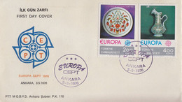 Enveloppe  FDC   1er  Jour   TURQUIE    EUROPA     1976 - 1976