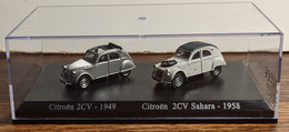 Coffret Voitures Citroën 2cv 1949 / 2cv Sahara 1958 - 1/87- Atlas - Echelle 1:87