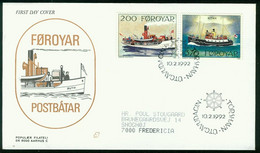 Fd Faroe Islands FDC 1992 MiNr 227-228 | Mail Ships. Ruth (1908), Ritan (1949) - Faeroër