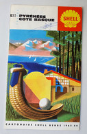 Cartoguide SHELL BERRE-FRANCE Pyrénées Côte Basque 1965/1966 (n°12) - Cartes Routières