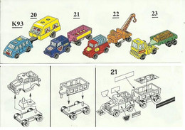 KINDER EU 1992 K93 21 BPZ Flèche Orange - Instructions