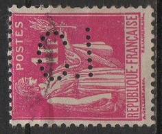 Timbre Type PAIX N° 369 Perforé C.I - Used Stamps