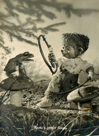 Grenouille Frog * Carte Photo Montage Surréalisme * Hérisson Humanisé * Champignon Mushroom * Hedgehog - Sonstige & Ohne Zuordnung