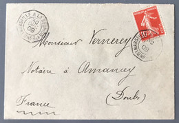 France N°138 Sur Enveloppe TAD MARSEILLE A LA REUNION 30.12.1909, Paquebot NATAL - (W1153) - Maritime Post