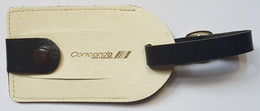 AVIATION - FRANCE - AIR FRANCE - SUPERSONIQUE "CONCORDE" - ETIQUETTE IDENTIFICATION DE BAGAGE - SEMI CUIR - Baggage Labels & Tags