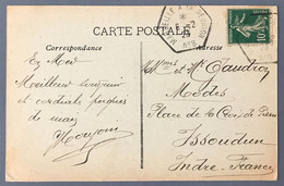 France N°158 Sur CPA TAD LA REUNION A MARSEILLE N°8 - 6.2.1923, Paquebot CHILI - (W1169) - Posta Marittima