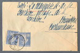 France N°237 (x2) Sur Enveloppe TAD COLOMBO PAQUEBOT 16.2.1930, Paquebot SPHINX, Escale De Colombo - (W1176) - Schiffspost