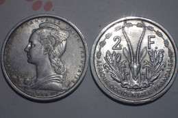 Afrique Occidentale Française 2 Francs 1948 , Aluminium, SUP - Frans-West-Afrika