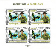 BURUNDI 2013 Mi 3153A PARADISE BIRDWING BUTTERFLY & SCOUTING MINT MINIATURE SHEET ** - Blocchi & Foglietti