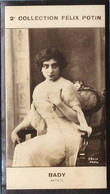 ► Berthe BADY - Actrice FRANCO-BELGE   " Assise" RARE  Collection Photo Bromure Felix POTIN 1908 - Félix Potin