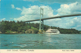 Postcard Canada 1000 Islands Sailing Vessel Bridge View - Thousand Islands