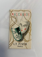 Mode * Carte Parfumée Ancienne Illustrée Calendrier 1937 * Parfum Mascarade L.T. PIVER Paris * Calendar Masques - Moda