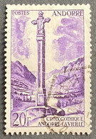 ADFR0148U - Paysages De La Principauté - 20 F Used Stamp - French Andorra - 1955 - Usados