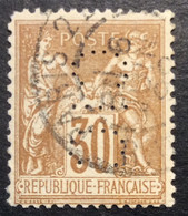 22S PERFORÉ CIC Sage 80 30c Brun Jaune Oblitéré - Used Stamps