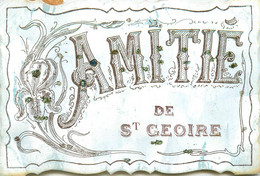 St Geoire * Souvenir Et Amitiés De La Commune * Cpa Pailletée Paillettes - Saint-Geoire-en-Valdaine