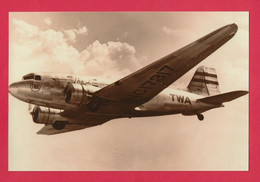 BELLE PHOTO REPRODUCTION AVION PLANE FLUGZEUG - TWA DOUGLAS DC3 THE LINDBERGH LINE - DC 3 - Aviation