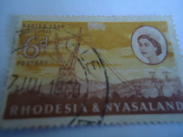 RHODESIA  NYASALAND  USED STAMPS ENERGY   WITH  POSTMARK - Rhodesia & Nyasaland (1954-1963)