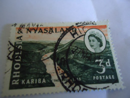RHODESIA  NYASALAND  USED STAMPS RIVER   WITH  POSTMARK - Rhodesia & Nyasaland (1954-1963)