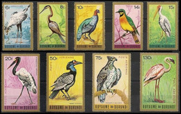 Série Neuve Burundi 1965, N°8 à 16 YT, Poste Aérienne, Oiseaux, échassiers, Rapaces - Luftpost