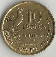 Pièce De 10 Francs G Guiraud 1951B - 10 Francs