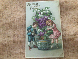 Enfants Arrosoir Fleurs Muguet Et Violette (glacé - Blumen
