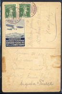 Cover 1913, Flugspende Herisau, 50 Cts. Blau, Karte Mit Frankatur Zwei 5 C Vom 30.3. Mit Violettem Sonderstempel Nach Ne - Other & Unclassified