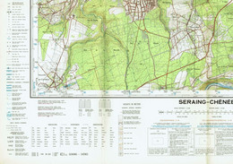 Institut Géographique Militaire Be - "SERAING-CHÊNEE" - N° 42/5-6 - Edition: 1958 - Echelle 1/25.000 - Cartes Topographiques