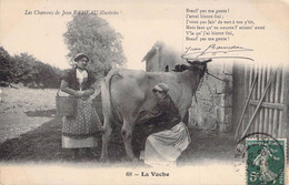 CPA ELEVAGE - LA VACHE - Les Chansons De Jean RAMEAU Illustrées - Femme Traie Sa Vache Tandis Qu'une Autre A Un Panier - Viehzucht